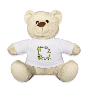 Science biology frog - Teddy Bear - white - Front