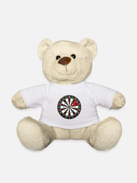 Great Darts Dart Darts Darts Player Gift - Teddy Bear - white