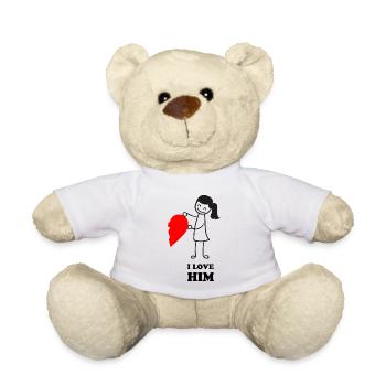 Valentine's Day | Love Him - Teddy Bear - white - Front