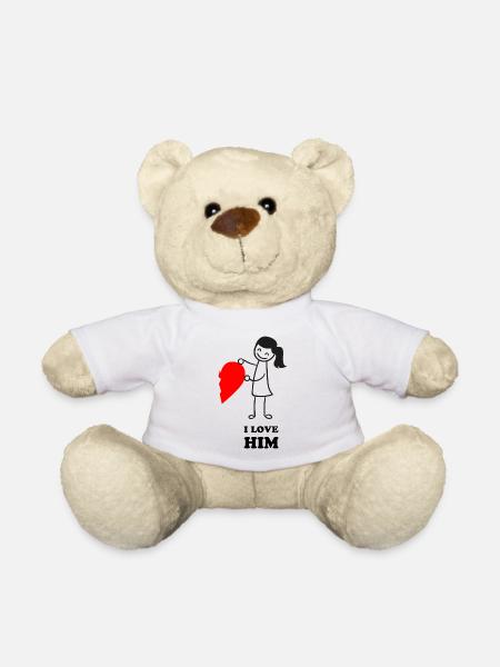 Valentinstag|Love Him - Teddy - Weiß