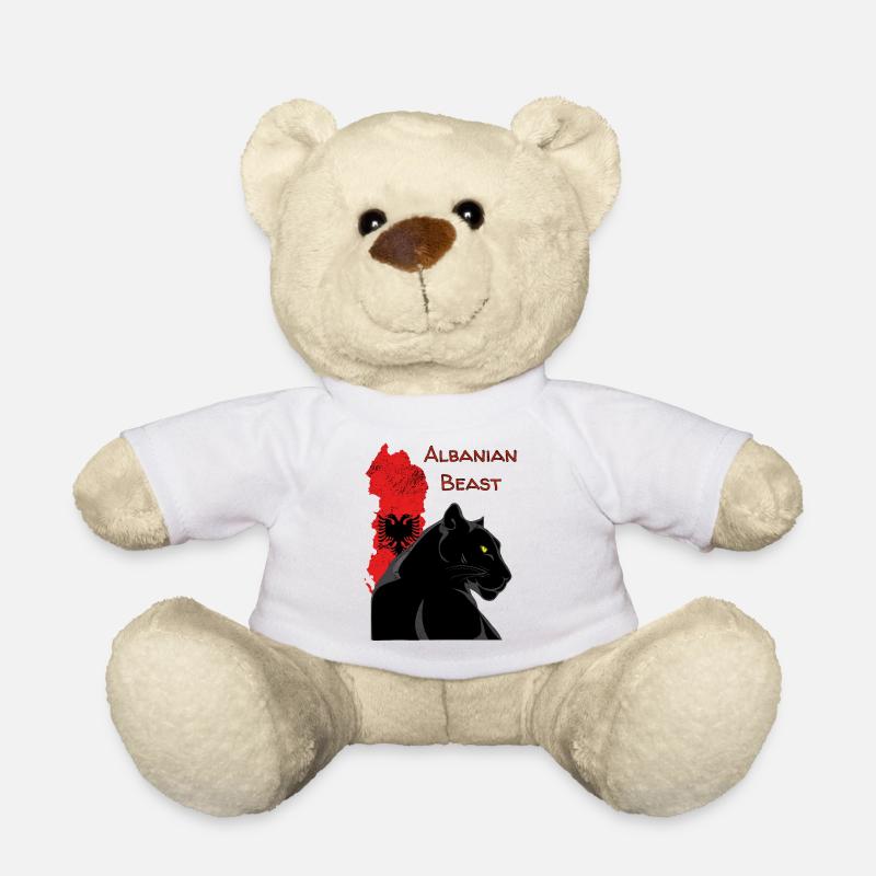 Albaniens Beast: Schwarzer Panther - Teddy Bear - white