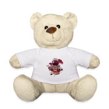 Astronaute prenant de la nourriture asiatique - Nounours - blanc - Devant