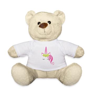 Tennis Unicorn Tennis Ball Princess Gift - Teddy Bear - white - Front