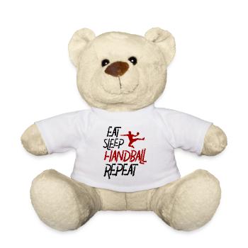Eat Sleep Handball Répéter - Nounours - blanc - Devant