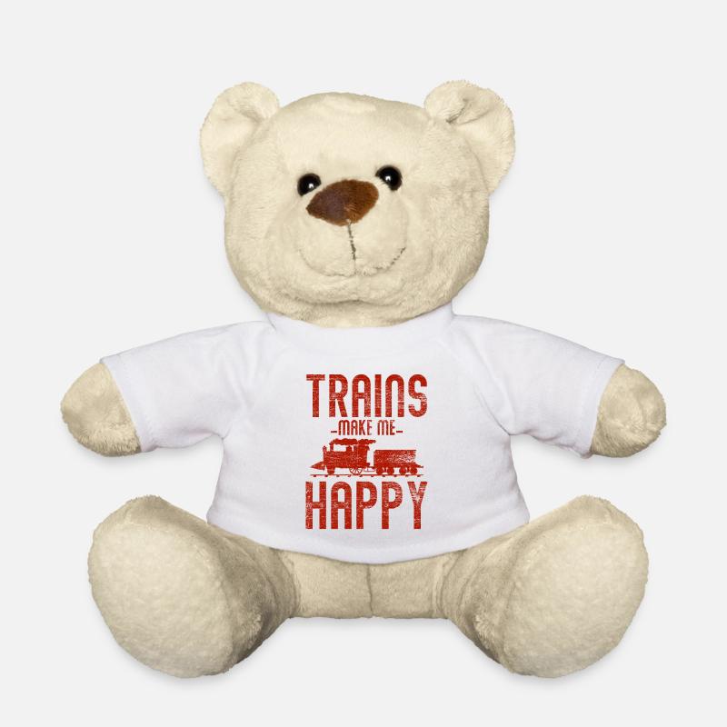 Züge Glück - Teddy - Weiß