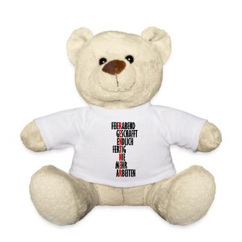 Rente Pension Geschenk Kollegen Abschied Rentner - Teddy - Weiß - Vorne