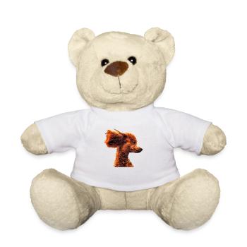 Doux abricot caniche chiot avec des oreilles volantes - Nounours - blanc - Devant