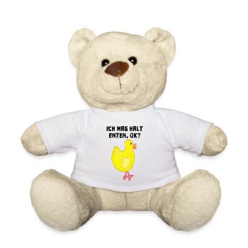 I just like ducks Ok - Teddy Bear - white - Front