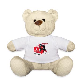 Cadeau de hockey sur glace de Hockey Canada - Nounours - blanc - Devant