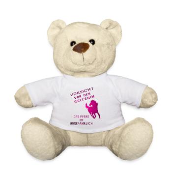 Horses ride funny saying - Teddy Bear - white - Front