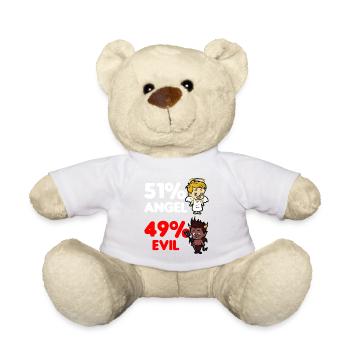 Engelchen und Teufelchen Engel Teufel Beziehung - Teddy - Weiß - Vorne