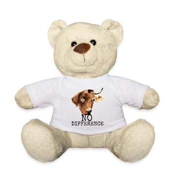 No Difference Pro Vegan Vegetan Tierschutz - Nounours - blanc - Devant