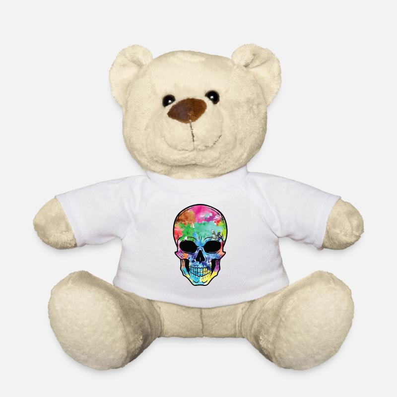 Tête de mort - Nounours - blanc