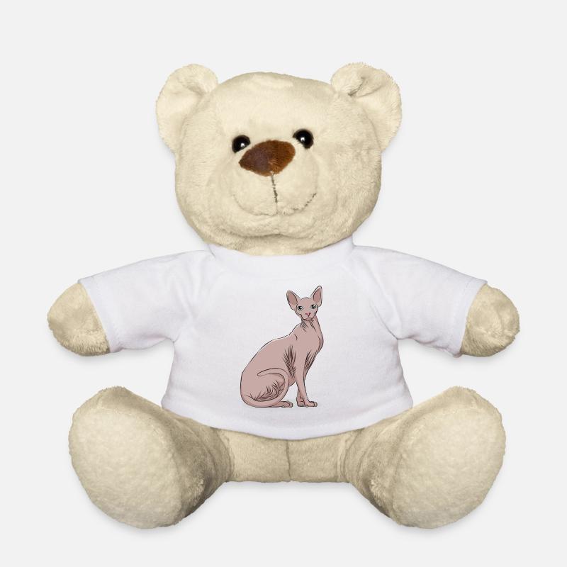 Sphynx Sphinx Katze Kätzchen Haustier Geschenk - Teddy - Weiß