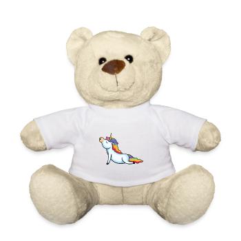 Licorne Yoga Drôle mignon cadeau - Nounours - blanc - Devant