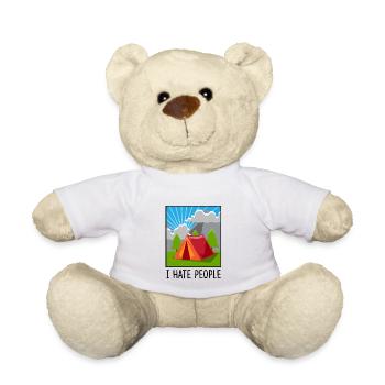 Camping Zelten Wandern Camper Menschen Geschenk - Teddy - Weiß - Vorne
