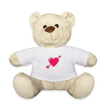 Heart with arrow - Teddy Bear - white - Front