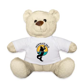 Meerjungfrau Seejungfrau Fischweib Papa Geschenk - Teddy - Weiß - Vorne