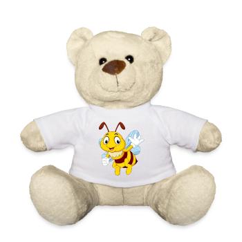 Bienen Imker Geschenk Shirt - Teddy - Weiß - Vorne