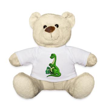 Dinosaure Dino T-Rex maman maman cadeau maman - Nounours - blanc - Devant