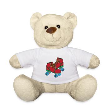 Roller Roller Roller 70 80 cadeau - Nounours - blanc - Devant