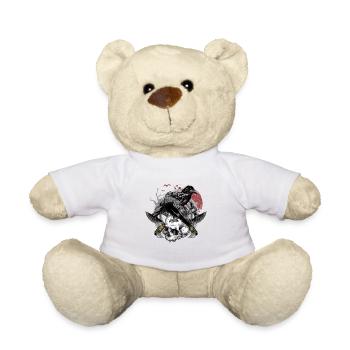 Hugin and Munin Norse Mythology Ravens gift - Teddy Bear - white - Front