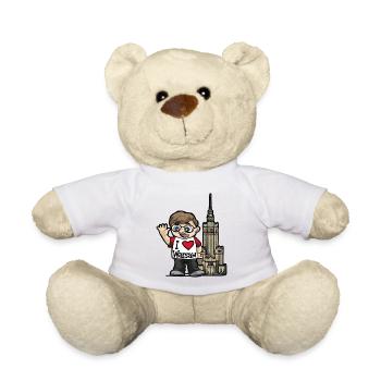 I LOVE WARSAW Varsovie Pologne Polonais Tourist Polonais - Nounours - blanc - Devant