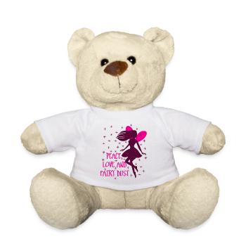 Peace love and fairy dust 01 - Teddy Bear - white - Front