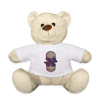 Psychedelic alien - Teddy Bear - white - Front