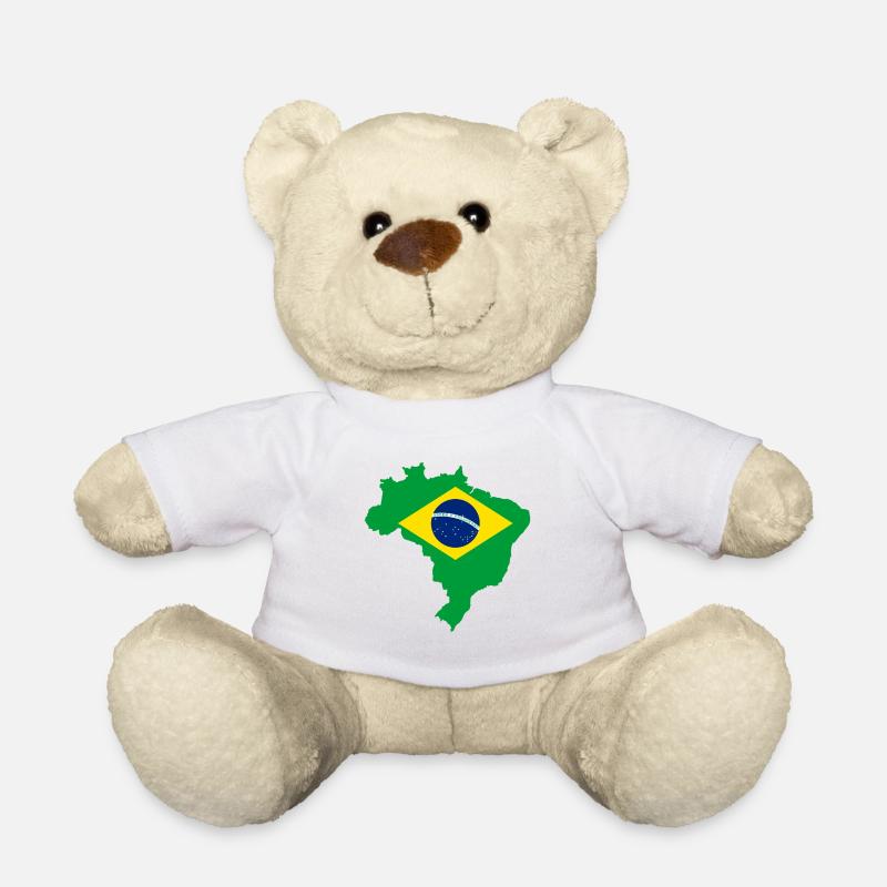 Brazil - Brasil - Brazil - Teddy Bear - white