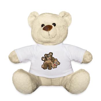 SPANKING DADDY BDSM sadomaso Sklave Meister ddlg - Teddy - Weiß - Vorne