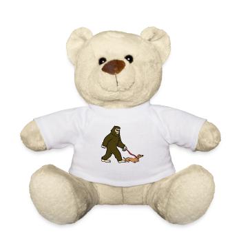 Bigfoot avec chien - Nounours - blanc - Devant