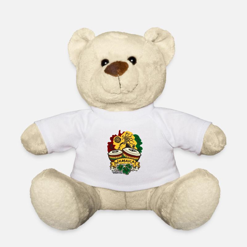 Jamaika Trommeln Rhythm - Teddy - Weiß