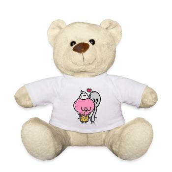 Amour de la crème glacée - Nounours - blanc - Devant