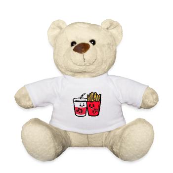 Boisson gazeuse et frites Bros For Life - Nounours - blanc - Devant