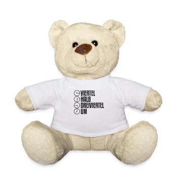 Uhrzeit Ostdeutschland | Ossi Osten Ostdeutsch Uhr - Teddy - Weiß - Vorne