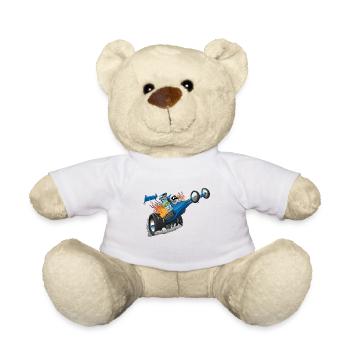 Hotrod Rennauto Amerika Shirt - Teddy Bear - white - Front