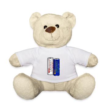 Energy drink with stamina and power gift idea - Teddy Bear - white - Front