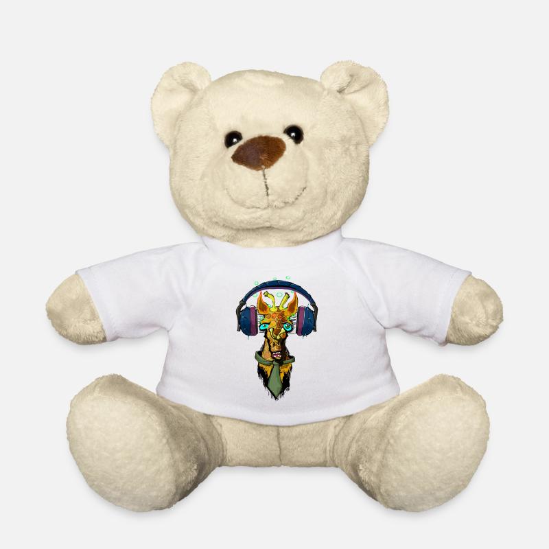 Giraffe Dj - Teddy Bear - white