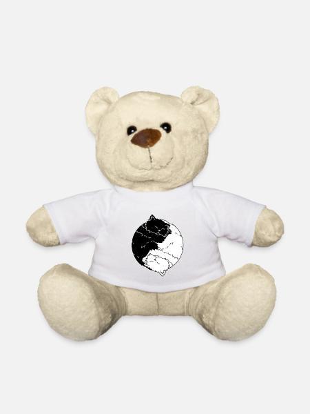 Katze Ying Yang Katezen Kätzchen - Teddy - Weiß