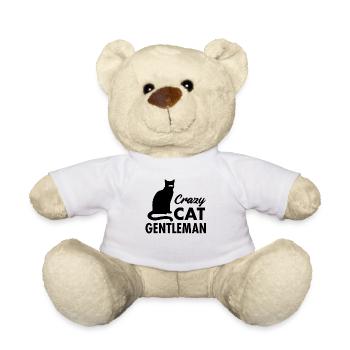Crazy Cat Gentleman - Teddy Bear - white - Front
