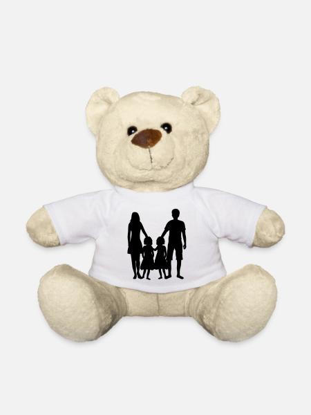 famille jumeaux soeurs mère maman maman - Nounours - blanc