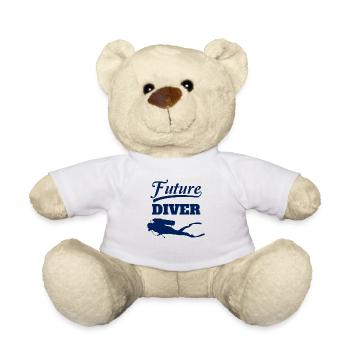Conception de la plongée sous-marine du produit Kids Future Diver Pour - Nounours - blanc - Devant