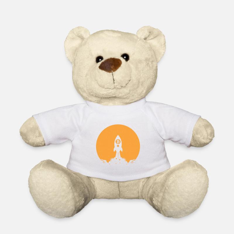 Bitcoin Crypto-Monnaie Crypto Rocket - Nounours - blanc