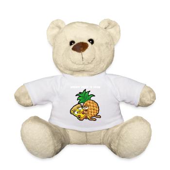 Pizza Hawai Ananas Schinken Sex versaut lustig - Teddy - Weiß - Vorne