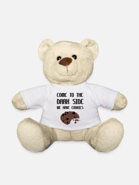 Come To The Dark Side We Have Cookies - Teddy Bear - white