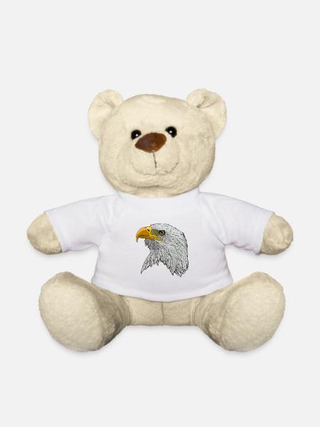 Weißkopfseeadler Gesicht Geschenkidee für Könige - Teddy - Weiß