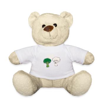 broccoli and cauliflower gift - Teddy Bear - white - Front