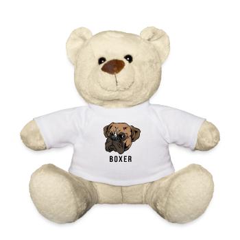 Boxer tête de chien - Nounours - blanc - Devant