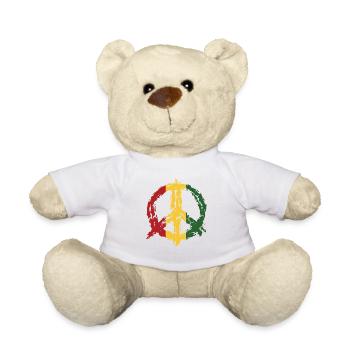 Peace Sign Peace Sign - Teddy Bear - white - Front
